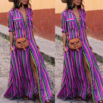 

Women Boho Floral Maxi Long Dress Summer Evening Party Beach Sundress Plus Sizes