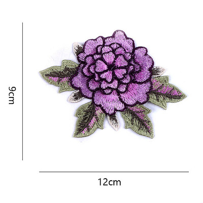 

Sunbling 1 pcs Embroidered Flowers Sew On Lace Patches Colorful Applique Sticker For Women Dress Clothing