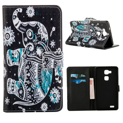 

MOONCASE ЧЕХОЛ ДЛЯ Huawei Ascend Mate 7 Flip PU Leather Fold Wallet Card Slot Kickstand Back [Pattern series] /a15