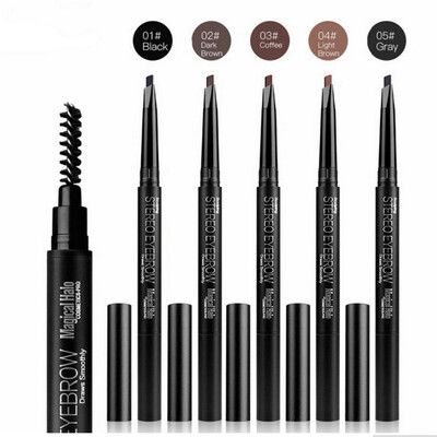 

5 Colors Waterproof Eyebrow Pencil With Brush Makeup Cosmetic Tool