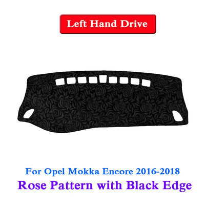 

Car Styling Dashboard Protective Mat Shade Cushion Pad Rose Pattern Carpet For Opel Mokka Encore 2013-2018 LHD Anti-Slip Mat
