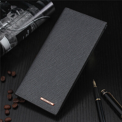 

Men Fashion PU Leather Double Open Long Clutch Purse Money Pockets Slim Male Wallets