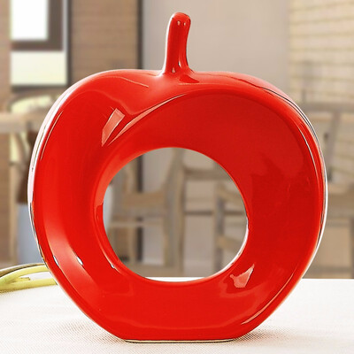 

Modern minimalist ceramic crafts Apple home decoration living room wine cabinet window decorations ornaments