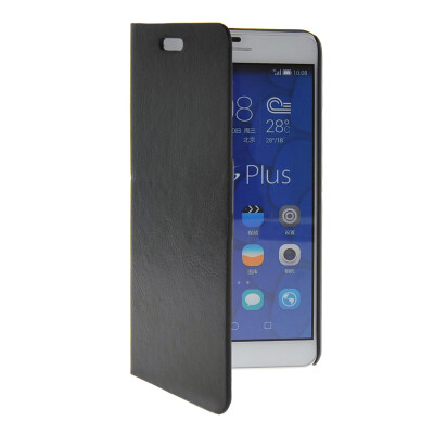 

MOONCASE Slim Leather Side Flip Wallet Card Slot Pouch with Kickstand Shell Back Case Cover for Huawei Honor 6X Black