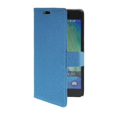 

MOONCASE кожи высокого качества Сторона Флип кошелек держателя карты Чехол с Kickstand чехол для Samsung Galaxy A5 синий