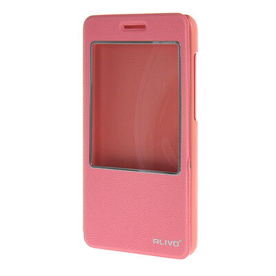 

MOONCASE Huawei Honor 4X чехол Slim Window View Design Flip Leather Bracket Back чехол Cover Pink