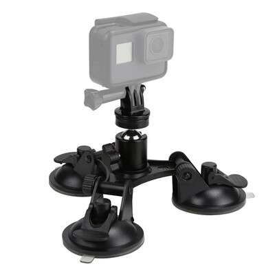 

Спортивная камера Triple Suction Cup Mount Sucker для GroPro Hero 5/4/3 + / 3 для Xiaomi Yi с адаптером для крепления штатива