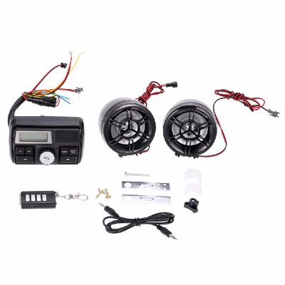 

Waterproof Motorcycle Handlebar Audio Amplifier System 27" Skull Stereo Speaker FM MP3 USB SD AUX With remote control&alarm