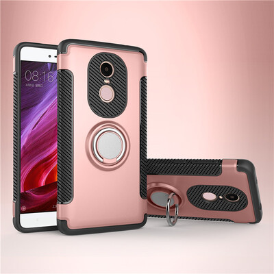 

Xiaomi Note 34x5a Armor Car Magnetic Suction Ring Bracket Silicon TPU Hard PC Phone Case