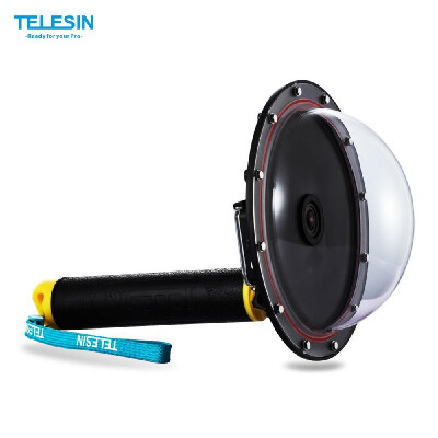 

TELESIN Aluminum Alloy Dome Port Accessory for Diving Camera Sports Action Cam Underwater Photography Waterproof 30M with Floaty G