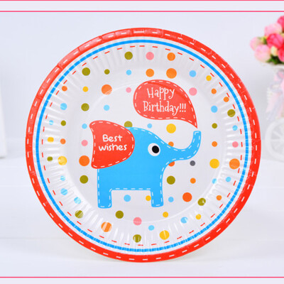 

FANLUS Sweet Girl 1st happy Birthday Party Rainbow&Pink girl Round Dessert Plates Tableware Paper 7" Pack of 6pcs