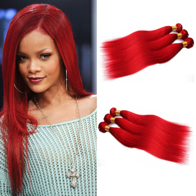 

Nami Hair Red Color Brazilian Straight Hair Weaves 3pcslot 12"-26" 100 Human Hair No Shedding No Tangle Free Shipping