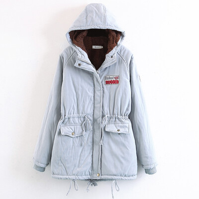 

2018 winter new arrival womens hooded long large size cotton-padded coat