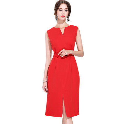 

Women Summer Casual Sleeveless Dress Silk High Quality Party Long Ladies Dresses Large Size 2017 Split Dress elbise bayan