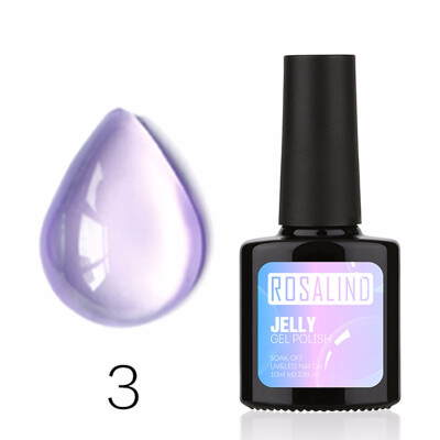 

ROSALIND Gel 1S 10ml Opal Jelly Gel Nail Polish Soak Off Nail Art Nail Polish UV LED Semi Vernis Permanent gel lacquer