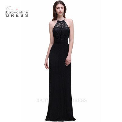 

Babyonlinedress Sexy Lace Bridesmaid Dresses Long 2018 Halter Neck Dress for Wedding Party Robe Demoiselle Dhonneur