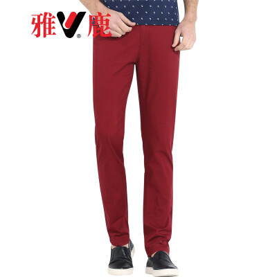 

Yalu casual pants mens business casual solid color wild trousers mens youth Slim comfortable straight casual pants mens clothing BS-8551106 beige 33