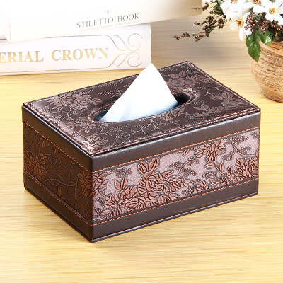 

Yapi Shi leather large tissue box tray creative continental family car paper pumping box living room desktop napkin carton embroidery