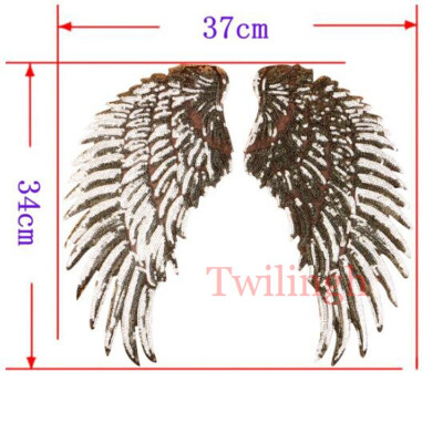 

1Pc Big Wing Patches Sew On Sequined Patch Flower Letter Love Star Applique DIY Sewing Fabric Repair Clothes Patches Stickers