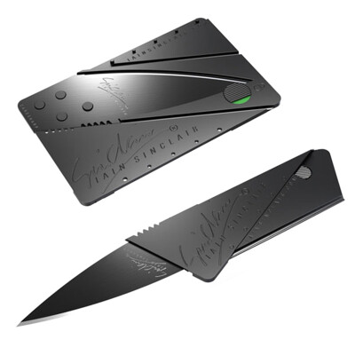 

IAIN Sinclair Signature Edition UK CardSharp2 Credit Card Portable Card Folding Knife (Black