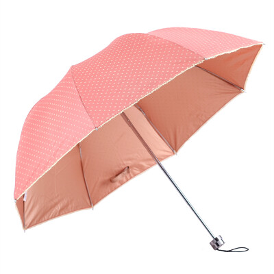 

Jingdong Supermarket Parkson Yang umbrella fashion princess umbrella folding Korean rain umbrella umbrella umbrella umbrella 3350Q meat red