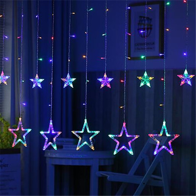 

Inkfish LED Curtain Star Light Lantern 35 Meter Plug-in Girl Heart Light Lantern String Lights Starry Curtain Curtains Bedroom Romantic Room Wall Decoration Decorating Net Red