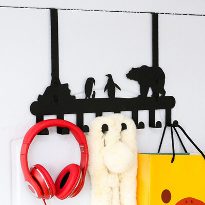 

Hook-free nail hook door back mute hook frosted 8 hook penguin