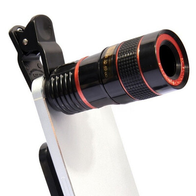 

Universal 8X Zoom Optical Clip Mobile Phone Telescope Camera Lens Clip For Cellphone Smartphone Notebook PC