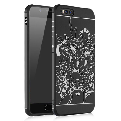 

Goowiiz Phone Case For Xiaomi MI 66xA2 Carved Dragon Thin Matte soft Silicone Prevent falling