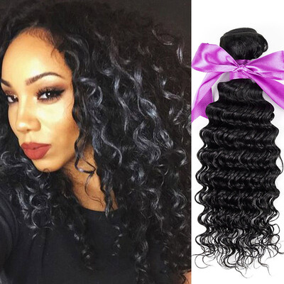 

Dream Like 8A Brazilian Deep Wave 4 Bundles 100 Black Virgin Human Hair