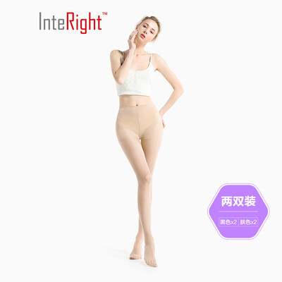 

INTERIGHT stockings female anti-hook odd circle wear-resistant stockings pantyhose 2 double boxed skin color