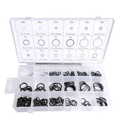 

CNIKESIN 225PCS Резиновое кольцо 18 Размеры O-Ring Уплотнительное кольцо Прокладка Уборочная коробка Промывка прокладки Автомобильные уплотнения для автомобилей Универсальные инструменты