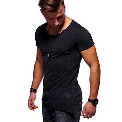 

Mens Round Neck Slim Fit Short Sleeve T Shirt