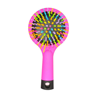 

MyMei Fashion Rainbow Volume Anti-static Hair Curl Straight Massage Comb Brush Mirror