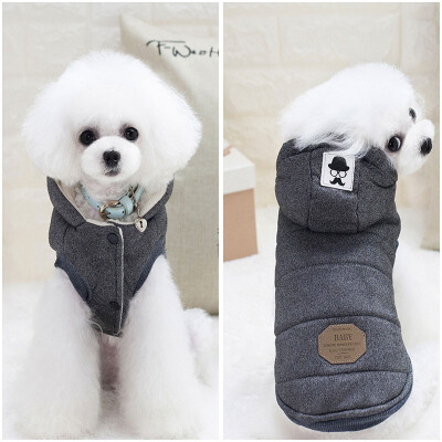 

Small dog Poodle autumn&winter cotton velvet caps pet clothes