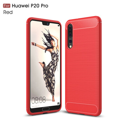 

Goowiiz Phone Case For Huawei P20P11P20 Pro Fashion Slim Carbon Fiber TPU Soft Silicone Prevent falling