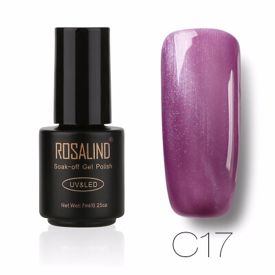 

ROSALIND Gel 1S 7ML Black Bottle 3D Cat Eyes Magnet Nail Gel Polish Effect C01-30 UV LED With Powder Glitter Nail Art