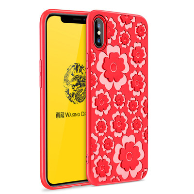 

Goowiiz Fashion Phone Case For Iphone 78X 3D Relief Flower Ultrathin Soft TPU Full Protection
