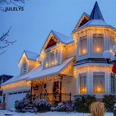 

Outdoor LED Curtain String lights Christmas Garland Gerlyanda Holiday Lights Decoration For Wedding Party New Year Home Decor