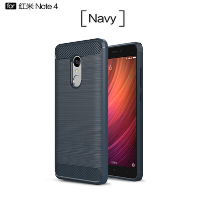 

For Xiaomi Redni Note 4 Carbon Fiber Phone Cases Soft TPU Anti-Knock Cover For Xiaomi Redmi Note 4X case