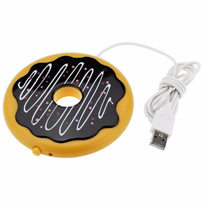 

Personality Silicone Coaster Donut Desktop Tea Coffee Cup Mug Mat Heater USB Heat Preservation Mat Warm Keep Drink Warm