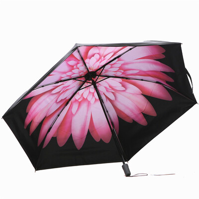 

Jingdong supermarket] Paradise umbrella (UPF50 +) full shade black rubber carbon fiber three fold ultra-light sun umbrella sunny umbrella 31809E red