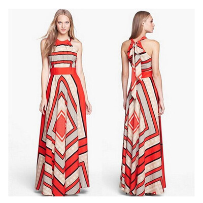 

Buenos Ninos Sexy Halterneck Dress Summer Chiffon Beach Skirt