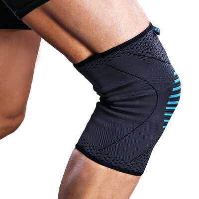 

Li Ning LI-NING sports knitted breathable knee basket basket ball running yoga elastic sports protective gear 916 gray blue single M