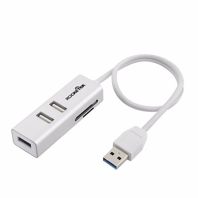 

Rocketek multi usb 30 hub 3 port adapter splitter Aluminum SDTF Card Reader for MacBook Air computer laptop accessories