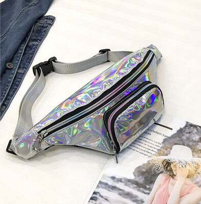 

Women Laser Fanny Pack Purse Shoulder Waist Chest Bags Hip Bag Sport Travel Tote