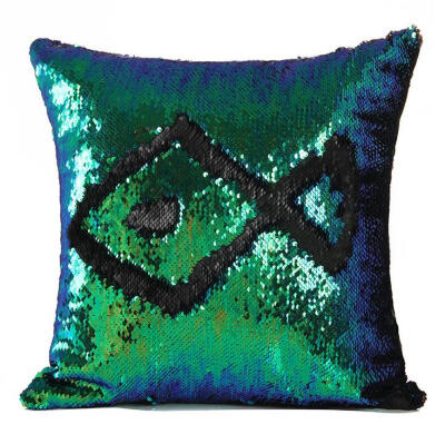 

Cntomlv Sequin Throw Pillow DIY Two Tone Glitter Magical Color Cushion Cover Sofa Home New Year Decorative Cojines Pillowcase