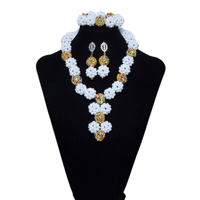 

AMYNOVA Luxury Red Wedding Jewelry Sets African Bridal Crystal Clothing Necklace And Earrings Set For Women Accessories