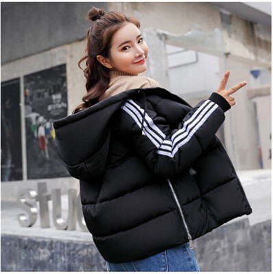 

2018 Winter New Arrival Fashion Womens Short Down Cotton Padded Coat Hooded Jacket