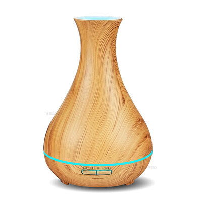 

400ml Electric Aroma Essential Oil Diffuser wood Ultrasonic air humidifier cool mist maker fogger with 7 color LED night light